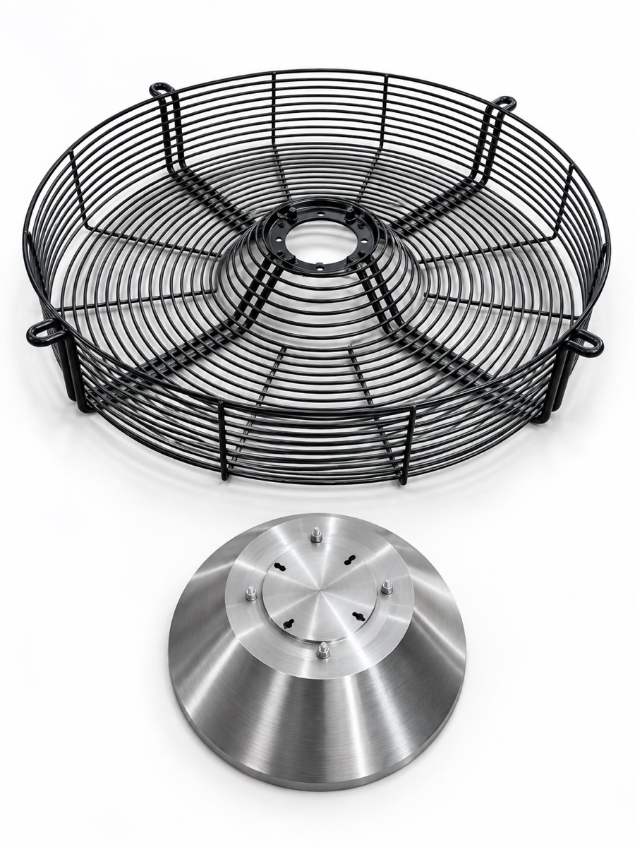 Rooster en metalen onderdeel
