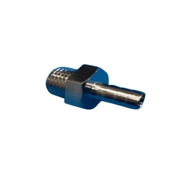 Messing Vernikkelde Tule – G 1/4" naar Slangnippel 6 mm