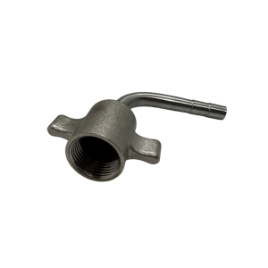 Perle RVS 90° Slangtule – Flare 3/8" – Vleugelmoer