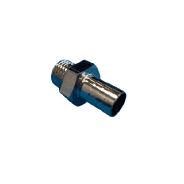 Messing Vernikkelde Tule – G 1/4" naar Slangnippel 9,5 mm