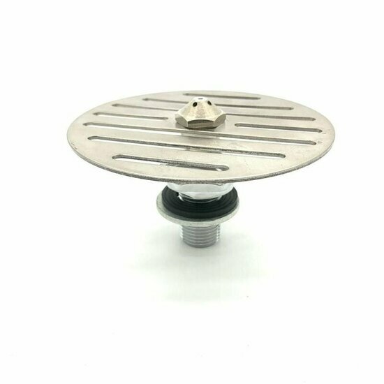 Glazenspoeler Inbouw – Verchroomd (RVS 304 schijf, kort)