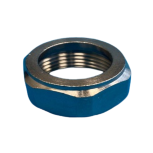 Messing Vernikkelde Zeskantmoer – 5/8" (⌀ 17,7 mm)