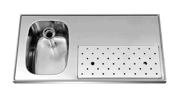 RVS Tapblad met Spoelbak – Franke ST-BB100-1 (1000 × 500 mm)