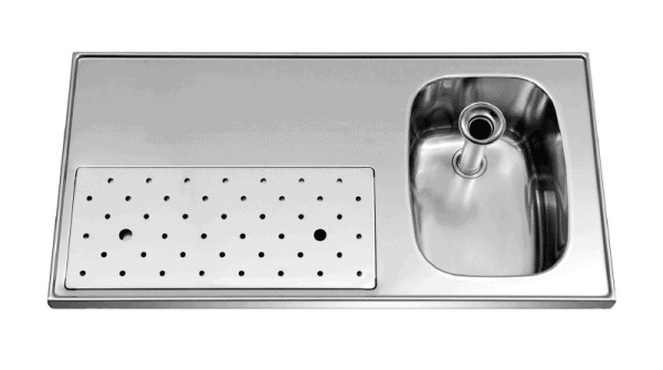RVS Tapblad met Spoelbak – Franke ST-BB100-1 (1000 × 500 mm) - Image 2