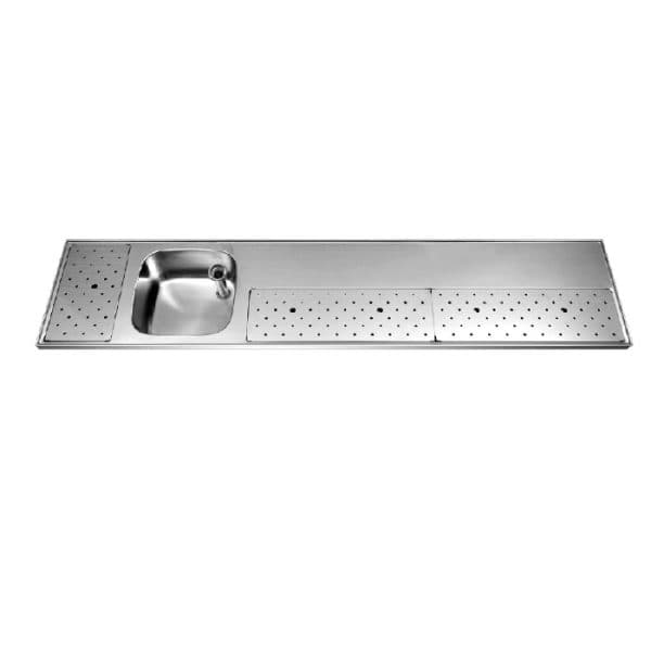 RVS Tapblad met Spoelbak – Franke ST-BB230-1 (2300 × 500 mm)