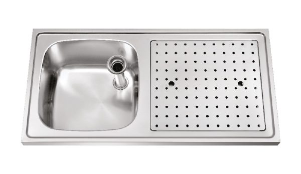 RVS Tapblad met Spoelbak – Franke ST-SL110-1 (1100 × 500 mm)