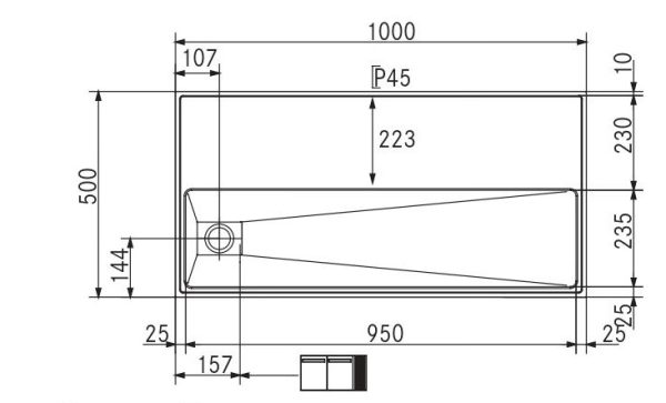 RVS Tapblad zonder Spoelbak – Franke ST-TB100-1 (1000 × 500 mm) - Image 2