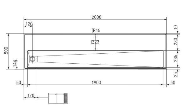 RVS Tapblad zonder Spoelbak – Franke ST-TB200-1 (2000 × 500 mm) - Image 2
