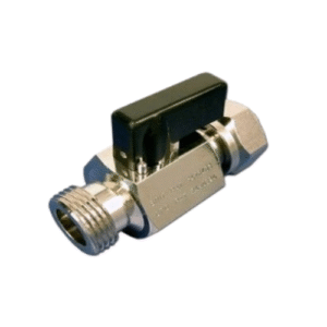 Perle RVS Bierafsluitkraan – 5/8” BSP Female → 5/8” BSP Male