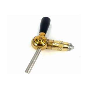 Perle Compensator Biertapkraan – M27 × 1,5 Flare Kort | RVS Gold Plated