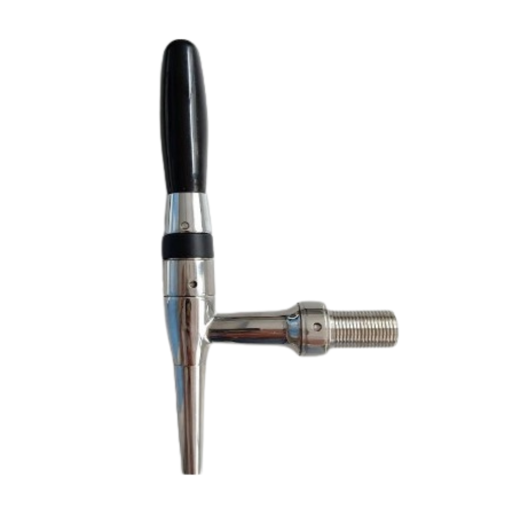 Perle Stout Free-Flow Biertapkraan – Kameruitvoering | 5/8” BSP & John Guest 3/8” | 35 mm | RVS Polish