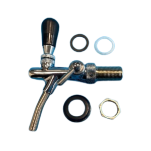 Perle Christal Compensator Biertapkraan – 5/8” BSP | Kameruitvoering | 13 mm | RVS 304 Polish