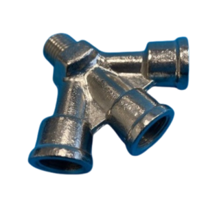 Messing Vernikkeld 3-weg Koppelstuk – 1/4" x 1/4" x 1/4" x 1/4"