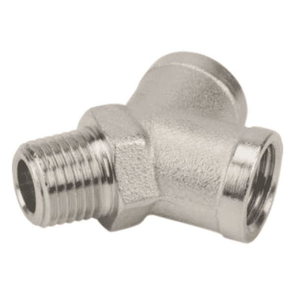 Messing Vernikkeld Y-stuk – 1/4" x 1/4" x 1/4" (BU × BI × BI)