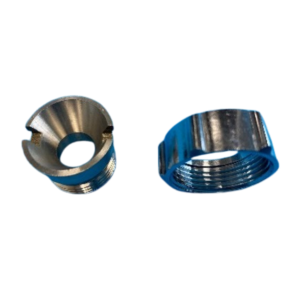 Perle Wartel Flare Puntstuk-set – M27,5 × 1,5 × 5/8” | Verchroomd | Met RVS Puntstuk