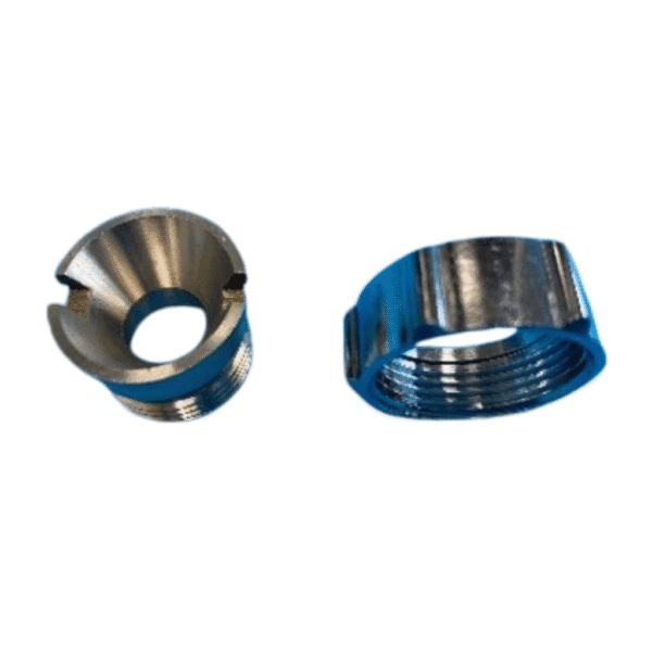 Flare Wartel & Puntstuk-set – Messing / RVS 304 (M27,5 × 1,5 × 5/8")