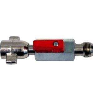 Verlengde Kogelkraan CO₂ – 3/8" Flare In / 3/8" Flare Uit