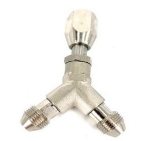 Messing Vernikkelde Kogelkraan – 3/8" Flare In / 3/8" Flare Uit