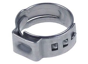 RVS 304 oorklemmen in diverse maten voor slang- en leidingverbindingen