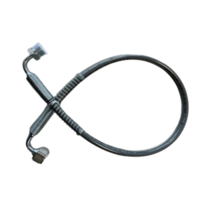 HP CO₂ slang PERLE met dubbele 90 graden aansluiting, 300 bar, 1,00 meter, grijs