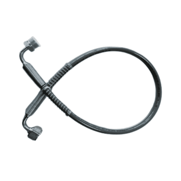 HP CO₂ slang PERLE met dubbele 90 graden aansluiting, 300 bar, 1,00 meter, grijs