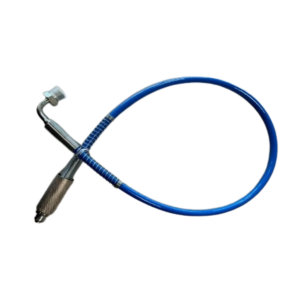 HP CO₂ slang PERLE met rechte en 90 graden aansluiting, 300 bar, 1,20 meter, blauw