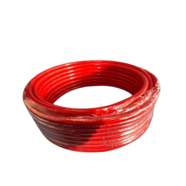 Rode gewapende CO₂-slang met diameter 8 × 14 mm, geleverd per rol van 50 meter