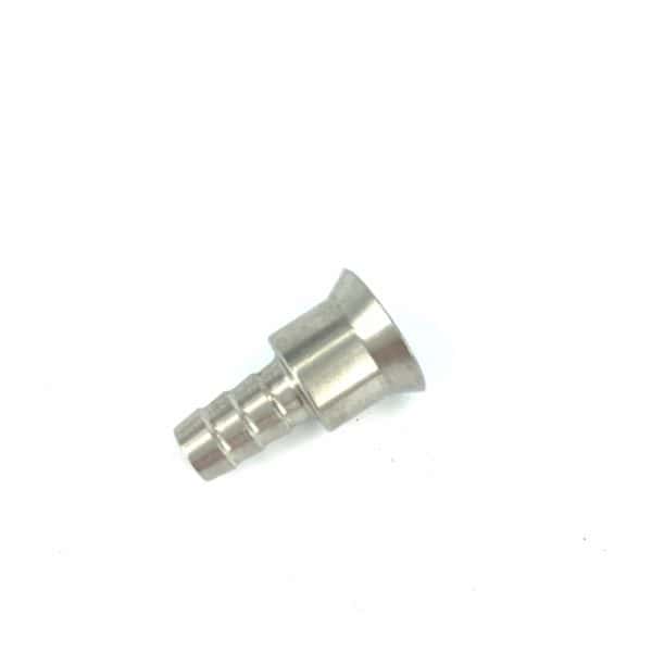 RVS 304 slangtule 3/8 inch bi-flare met doorstroom 5,5 mm en afdichtingsringen