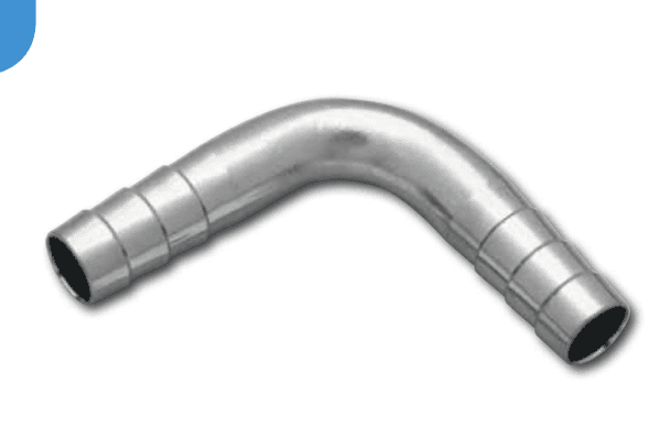 RVS 90º-Bocht Slang Koppeling – PERLE (diverse diameters)