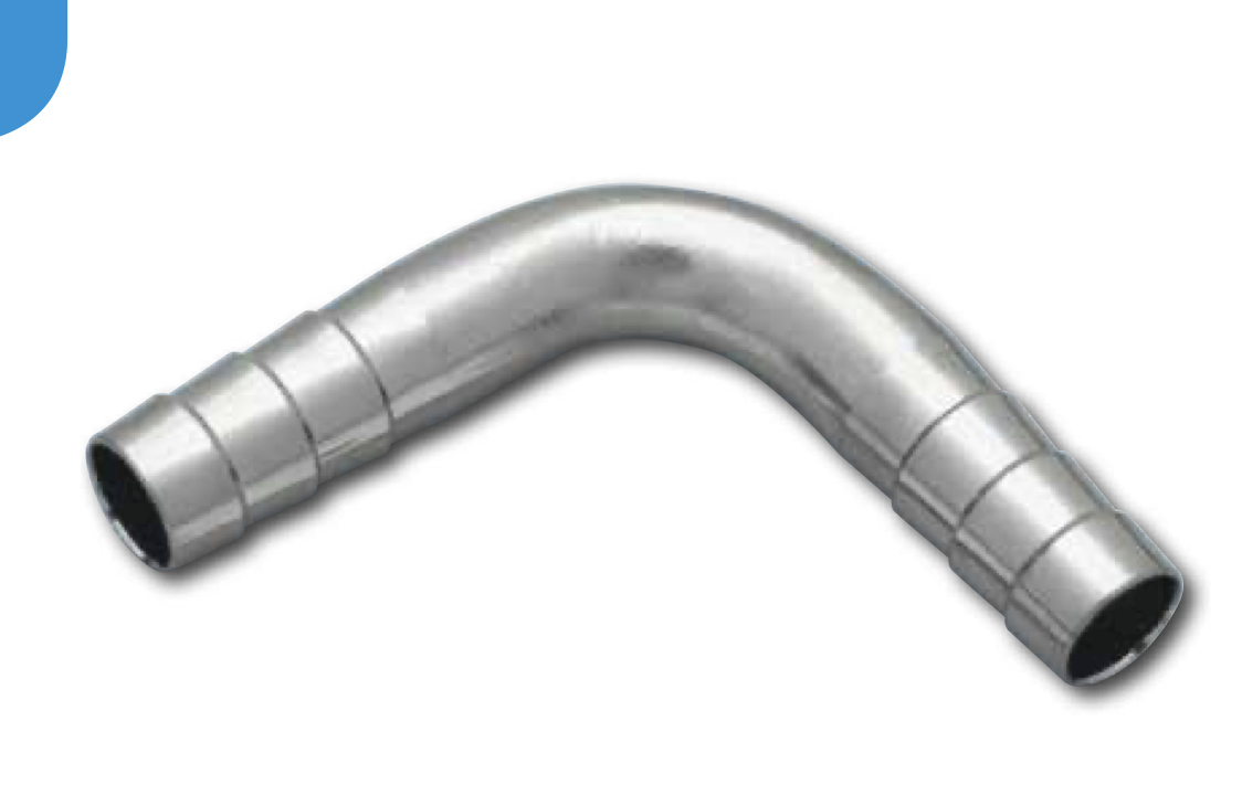 RVS 90º-Bocht Slang Koppeling – PERLE (diverse diameters)