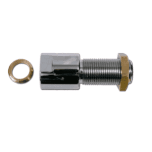 Tapdoorvoer 5/8" met moer en stelring